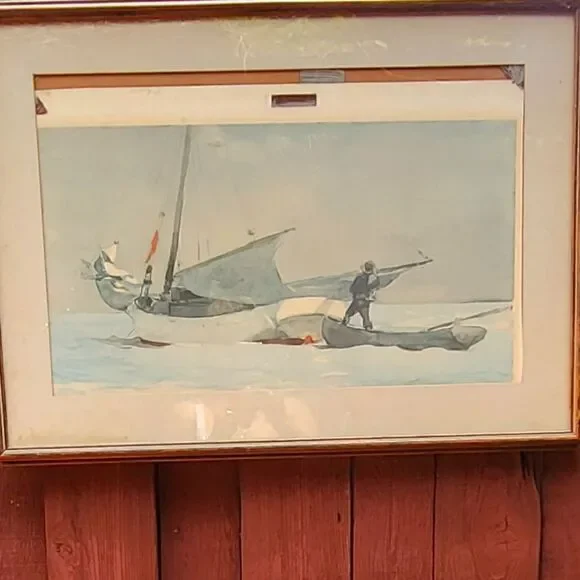 Winslow Homer Stowing the Sail